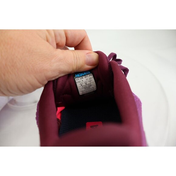 Hoka One One Clifton 8 Womens Grape Wine Beautyberry Running Shoes Size 9.5 B - Picture 10 of 13